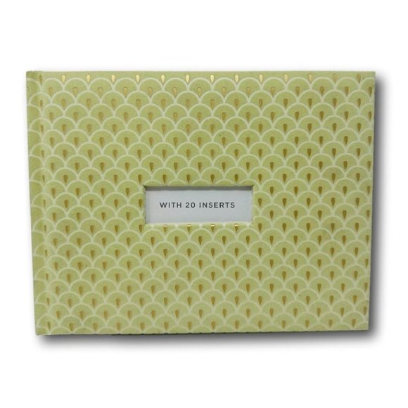Hallmark Guest Book Pale Green Flocked Multi Occasion Open House Party Memorial - Picture 1 of 5
